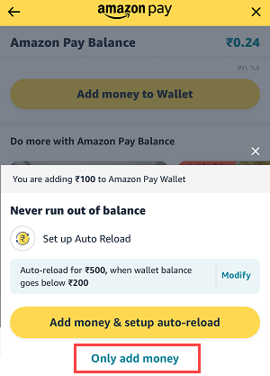 Add Money to Amazon Pay Wallet Using UPI