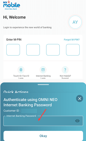Recover Your BOI Net Banking MPIN