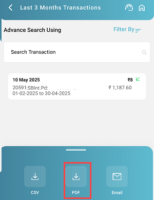 Download Bank of India Last 3 Months Statement From Mobile Banking